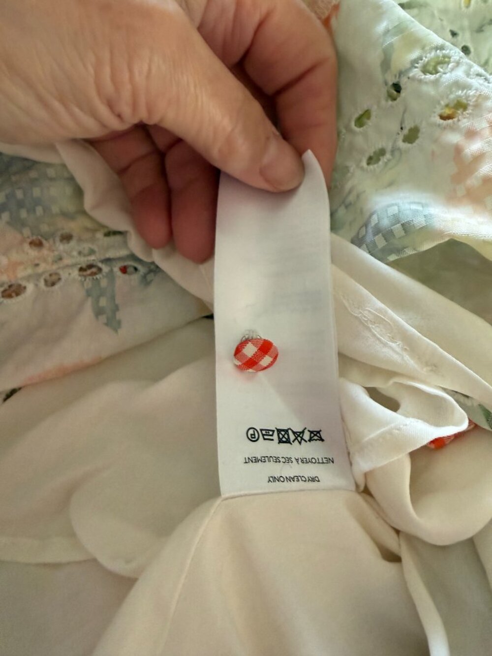 Anthropologie Ruffled Eyelet Dress, NWT, SZ M - Picture 9 of 10